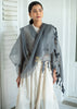 Shadow Thread Lace Grey Scarf