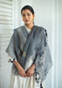 Shadow Thread Lace Grey Scarf