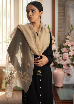 Whispering Blooms Embroidered Scarf