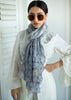 Pearl Lattice Soft Grey Scarf