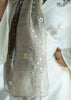 Greyish Silver Haze Detailed Scarf