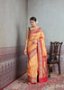 Maharani: Banarasi Brocade and Meenakar Saree in Shades of Orange with Mughal Buta (6891514265793)