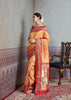 Maharani: Banarasi Brocade and Meenakar Saree in Shades of Orange with Mughal Buta (6891514265793)