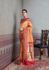 Maharani: Banarasi Brocade and Meenakar Saree in Shades of Orange with Mughal Buta (6891514265793)