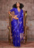 Dazzling Blue Banarasi Satin Silk Saree With Brocade Blouse