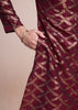 Ochre Red Sequins Embroidered Kurta Set
