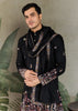 Phantom Black Sequence Embroidered Cotton Kurta With Dupatta
