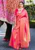 Ceremonial ROYAL Pink  Woven Kanjivaram Saree (5668185997463)