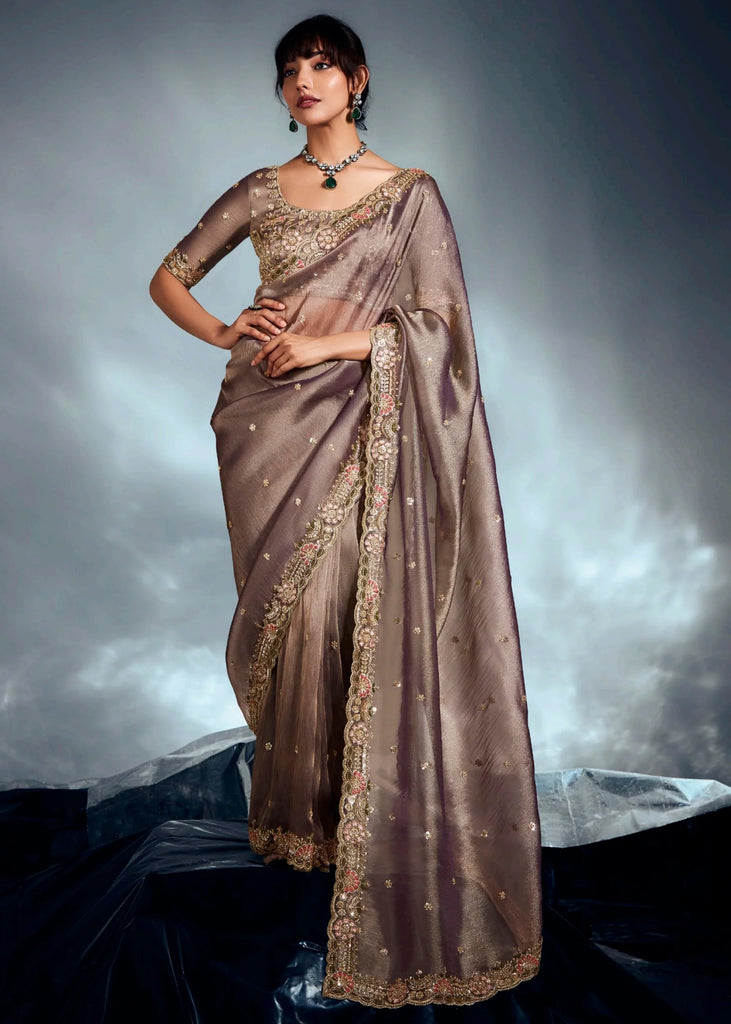 Steeple Grey Designer Silk Saree