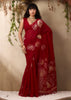 Classic Red Woven Soft Silk Saree