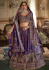 Purple Heavy Embroidered Designer Lehenga