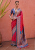 Queen Pink Woven Paithani Silk Saree
