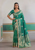 Fair Green Woven Banarasi Satin Silk Saree