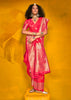 Trendy Red Woven Banarasi Silk Saree