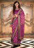 Dahlia Purple Printed Patola Silk Saree