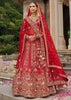 Scarlet Red Heavy Embroidered Designer Lehenga
