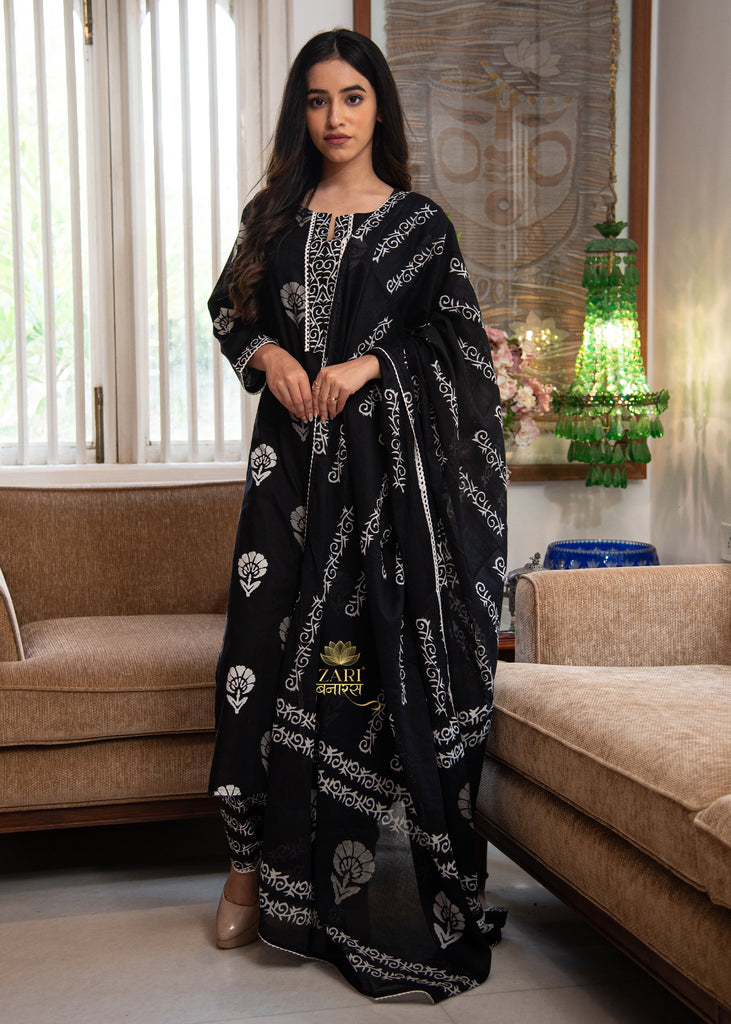 Ebony Paisley Bloom Suit Set (10702037582017)
