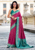 Crimson Red Woven Banarasi Silk Saree