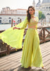 Canary Yellow Designer Indo Western Set