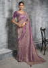 Regal Purple Embroidered Tissue Silk Saree