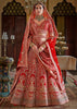 Bridal Red Heavy Embroidered Designer Lehenga