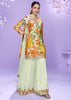Multicolor Green Digital Printed Designer Palazzo Set