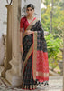 Black And Red Woven Patola Silk Saree