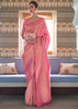 Blossom Pink Woven Kanjivaram Silk Saree