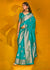 Teal Blue Woven Banarasi Silk Saree