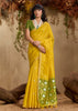 Vibrant Yellow Woven Cotton Silk Saree