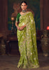 Sage Green Woven Embroidered Saree