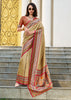 Royal Golden Banarasi Tissue Silk Saree with Contrast Border