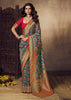 Navy Blue Woven Soft Silk Saree