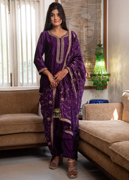 Violet Vine Embroidered Suit (10702843019457)