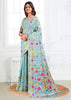 Aruba Blue Woven Linen Cotton Silk Saree