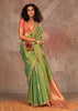 Lime Green Dual Tone Banarasi Silk Saree