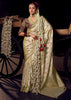 “Exclusive Offer” : Off White Woven Banarasi Satin Silk Saree