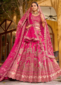 Maroon Heavy Embroidered Designer Lehenga
