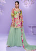 Multicolor Dusty Green Digital Printed Designer Palazzo Set