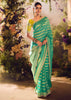 Electric Green Banarasi Designer Silk Saree With Embroidered Blouse