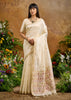Elegant Cream Woven Banarasi Silk Saree