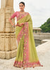 Green Woven Banarasi Designer Silk Saree With Embroidered Blouse