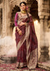 “Exclusive Offer” : Classy Maroon Woven Banarasi Silk Saree