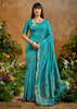 Azure Blue Woven Banarasi Silk Saree