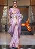 LAVENDER PURPLE WOVEN BANARASI SILK SAREE (7473111498945) (7596329894081)