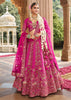 Vibrant Pink Heavy Embroidered Designer Lehenga