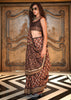 Coffee Brown Printed Patola Silk Saree