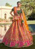 Sunshine Orange Banarasi Silk Embroidered Lehenga
