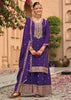 Vibrant PurpleEmbroidered Designer Suit Set