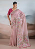 Dusky Pink Woven Tissue Silk Saree